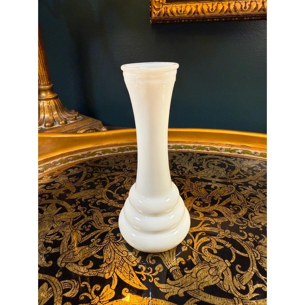 Vintage Randall Milk Glass Bud Vase: Mid-Century Modern Decor‎